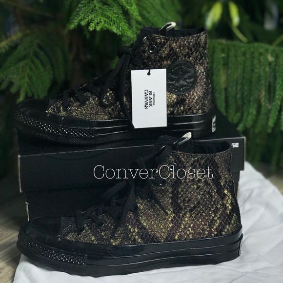NWT Converse Ctas 70 HI NY Lurex Snake W AUTHENTIC - Picture 7 of 8